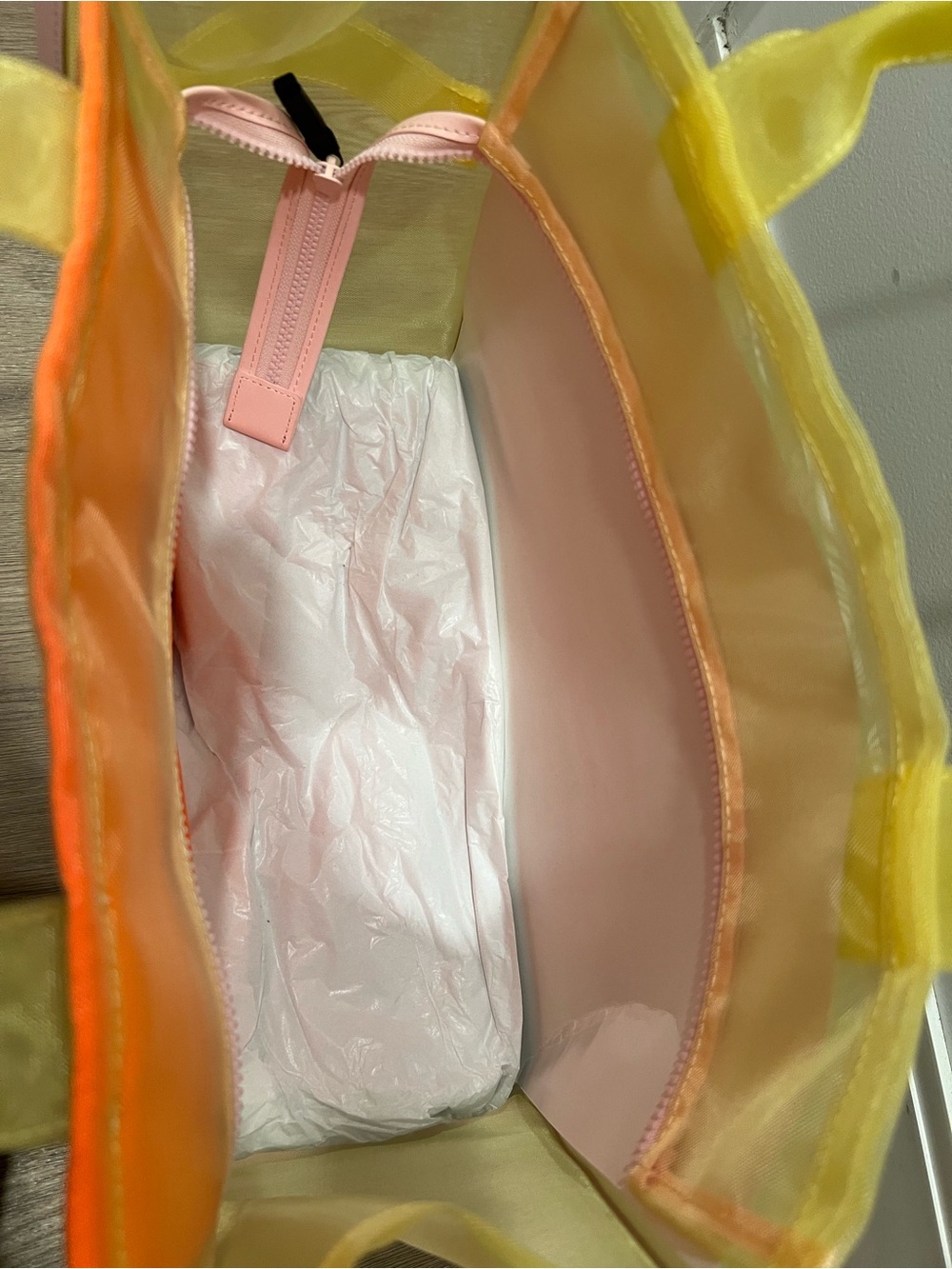 Marc Jacobs Yellow Tote with Pink Trim and Logo - Picture 10 of 14